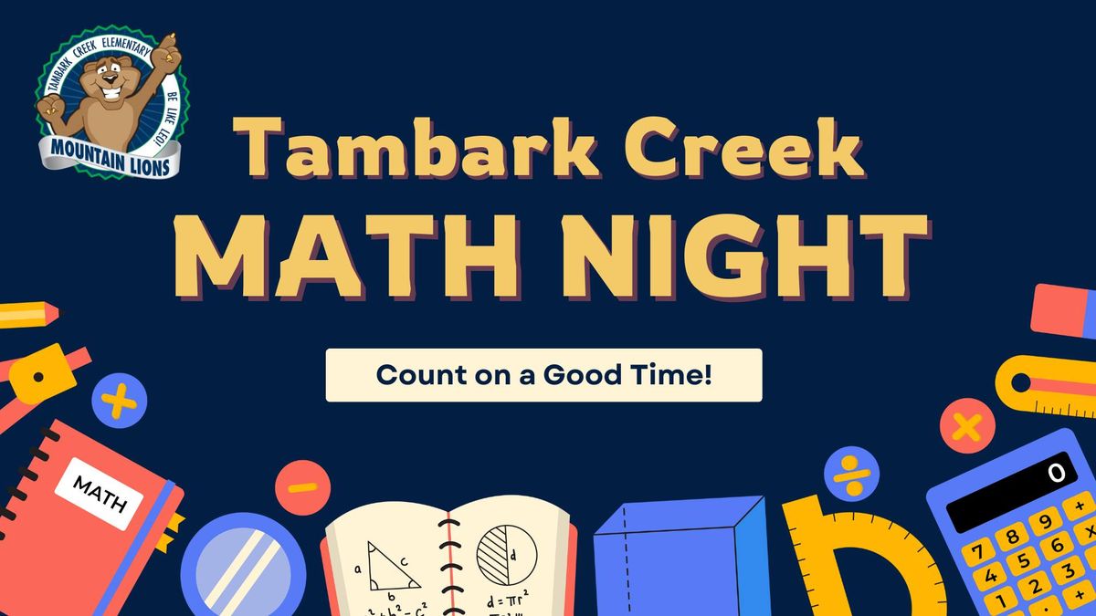 Tambark Creek Family Math Night K-2nd