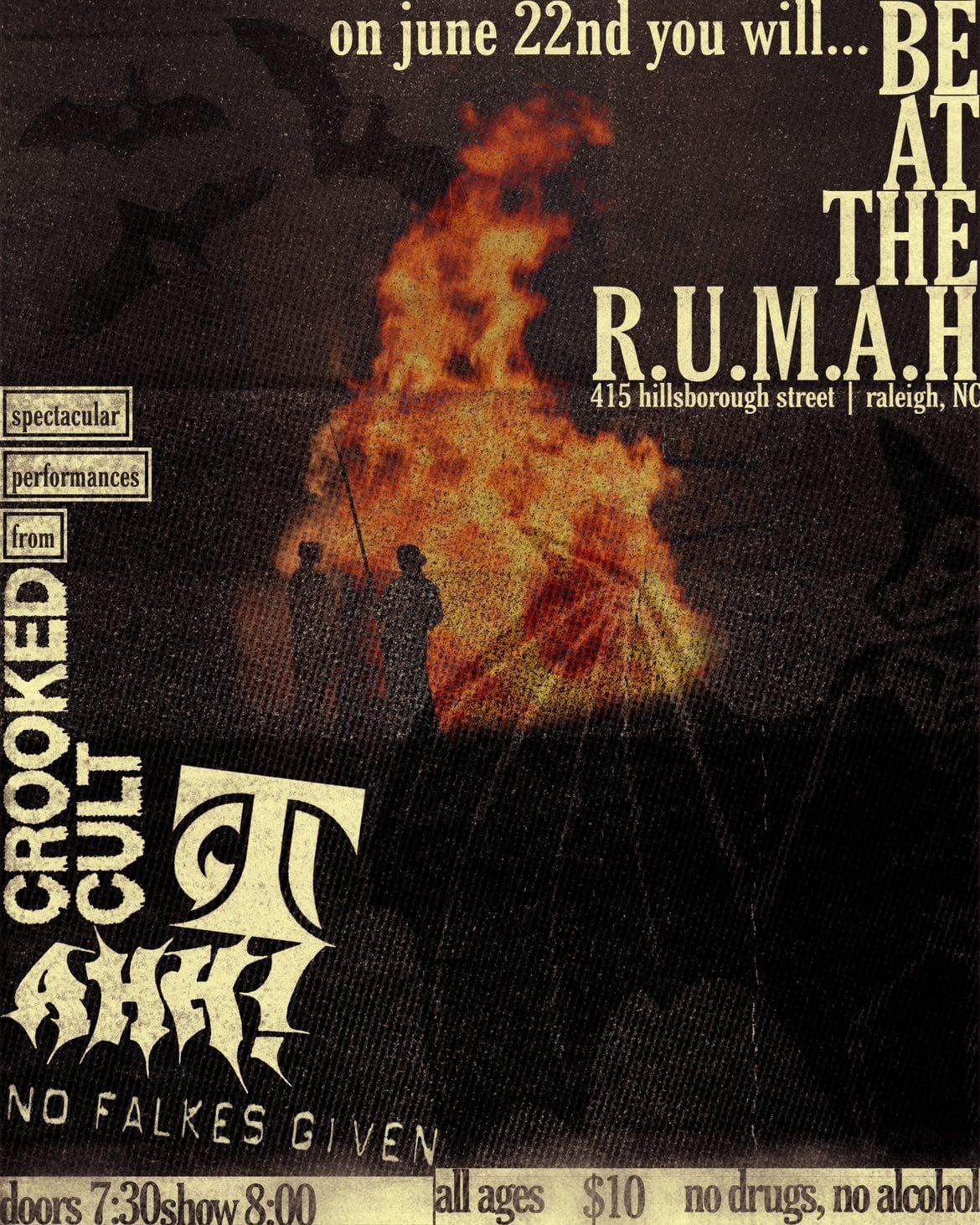 Crooked Cult, No Falkes Given, G.T.I., and Ahh! LIVE at The R.U.M.A.H.