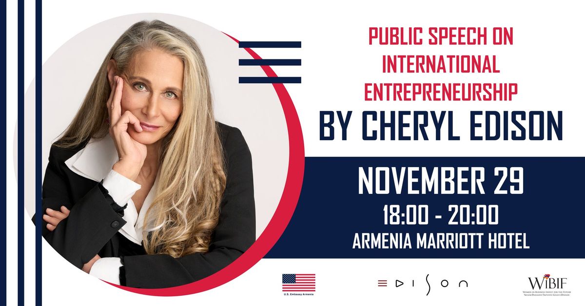 Public Speech on International Entrepreneurship By Cheryl Edison