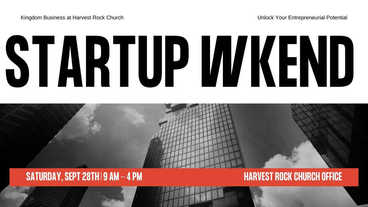 Startup Weekend - Unlock Your Entrepreneurial Potential 