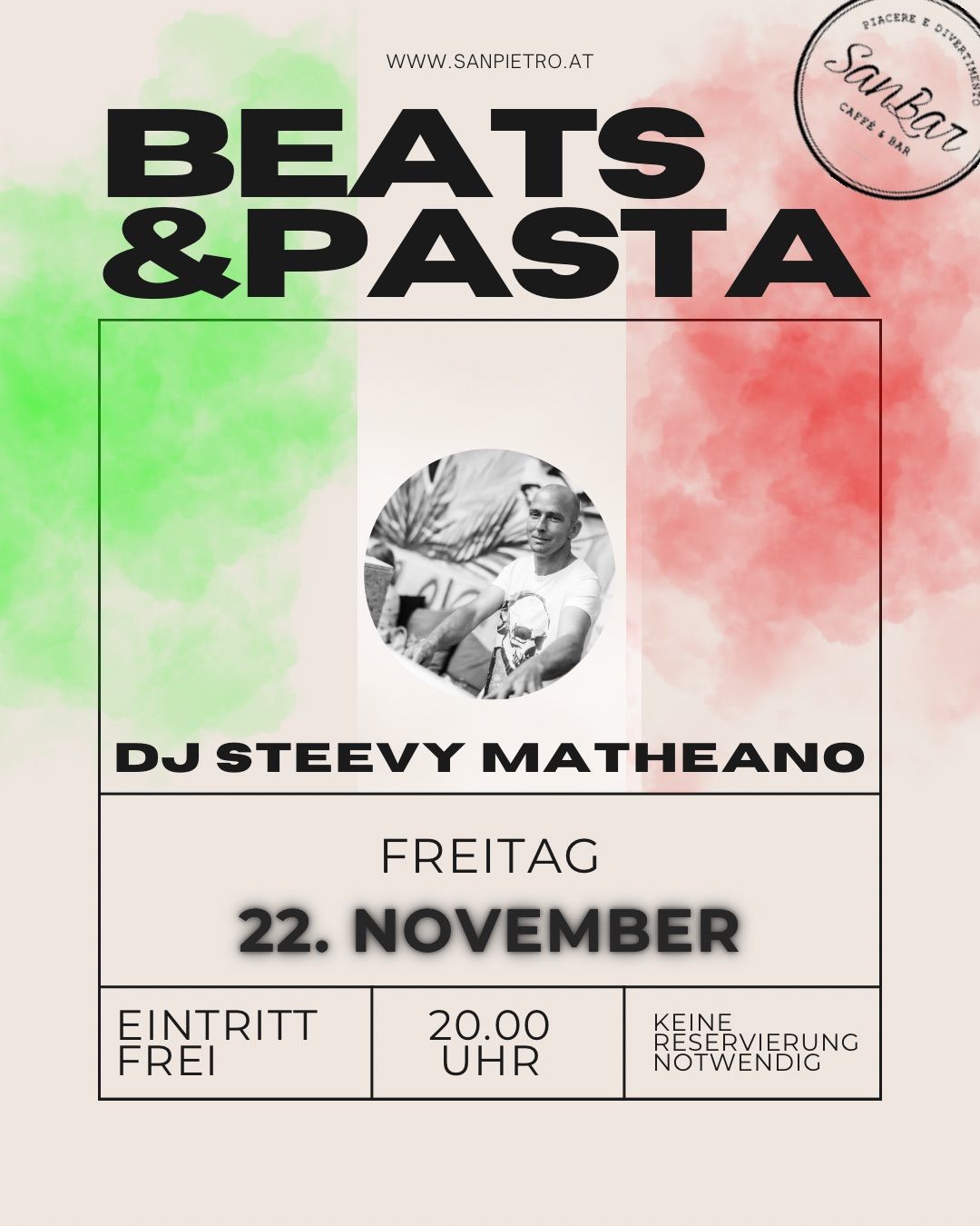 Beats & Pasta - DJ Steevy Matheano