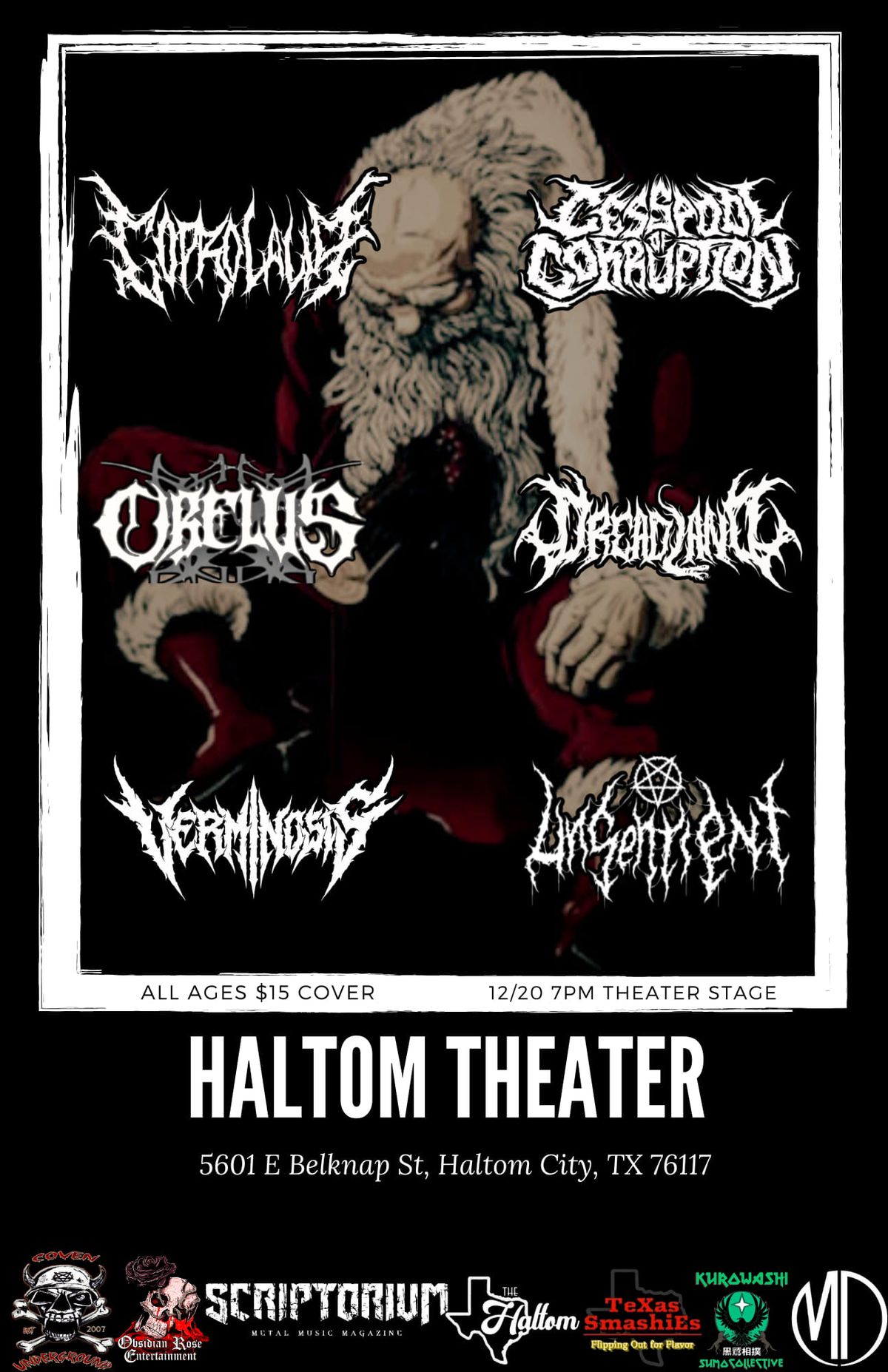 X-Mas With Friends & Family w\/ Coprolalia, Cesspool of Corruption & More!