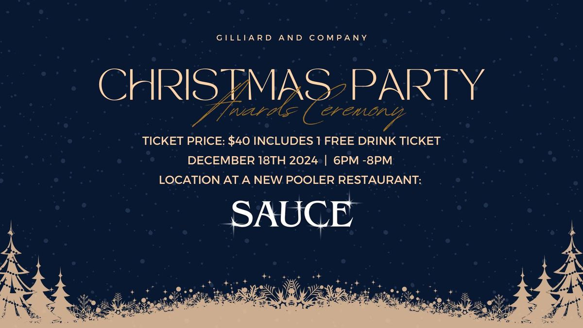 Christmas Party & Awards Ceremony at SAUCE! 