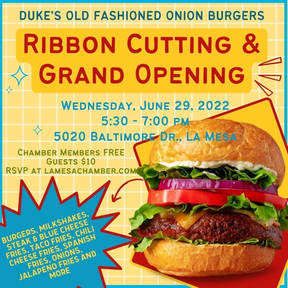 Dukes Old Fashioned Onion Burgers Grand Opening & Ribbon Cutting, Duke ...