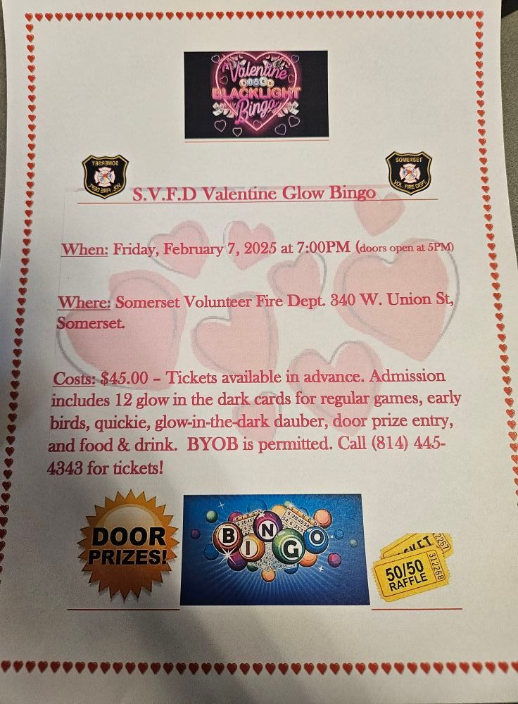 Valentine's Glow Bingo