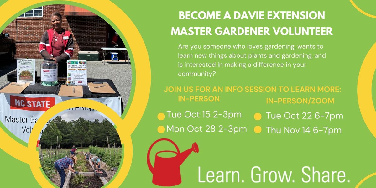 Davie County Master Gardener Information Session (HYBRID)