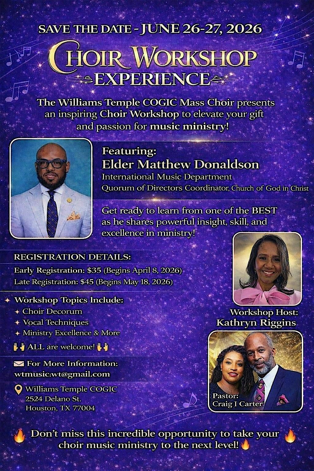 The Williams Temple Choir Workshop Experience with Elder Matthew Donaldson