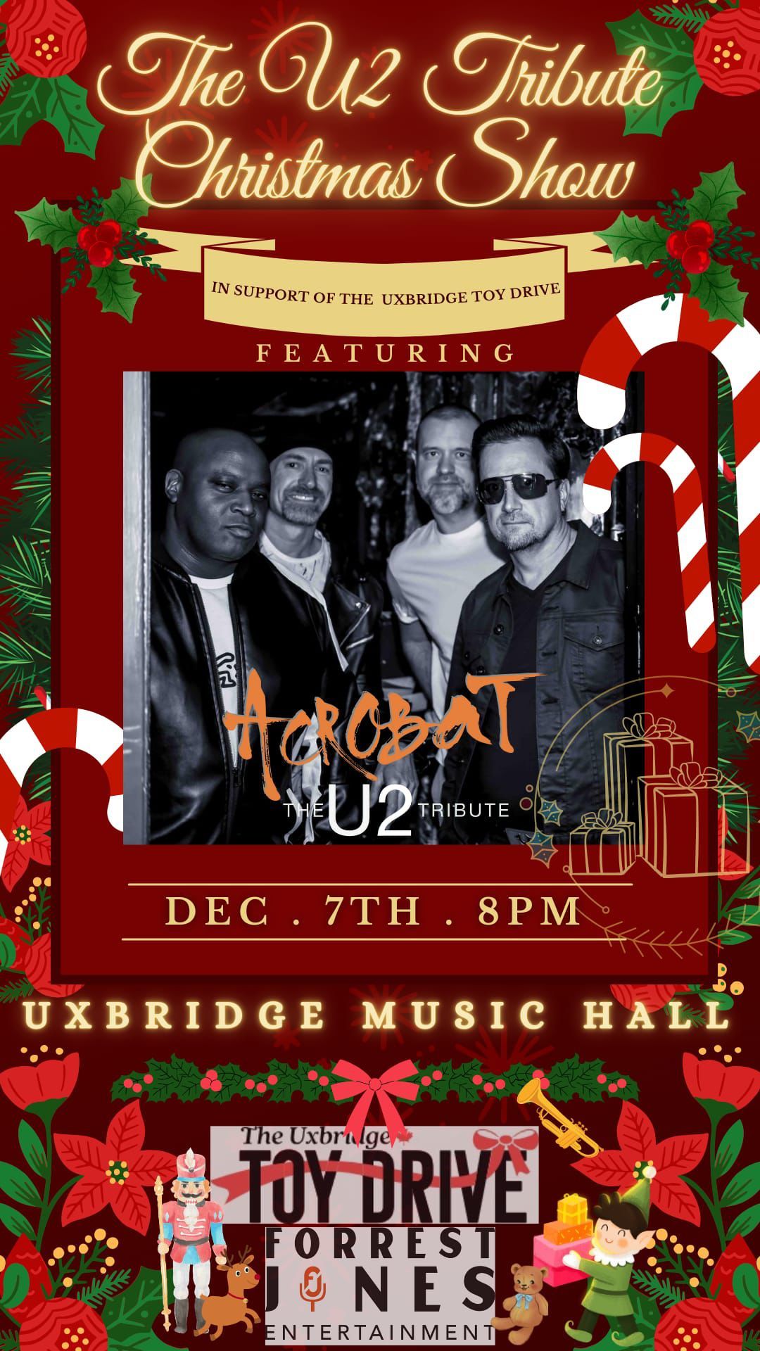 ACROBAT - U2 TRIBUTE - UXBRIDGE MUSIC HALL - *NEW DATE* - SATURDAY, DECEMBER 7TH