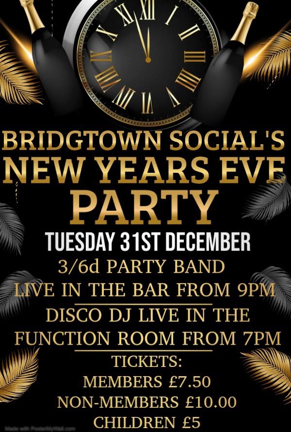 Bridgtown Social\u2019s NYE Party!