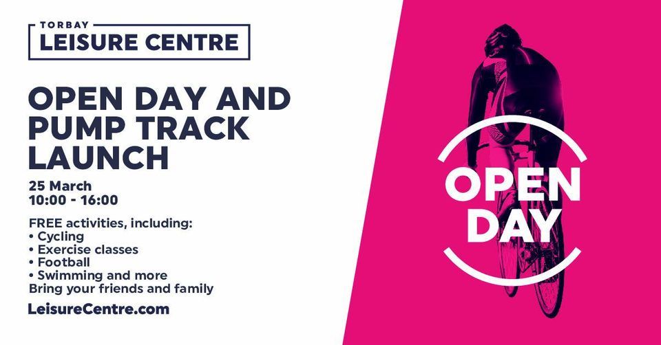 Open Day and Pump Track Launch , Torbay Leisure Centre, Paignton, 25