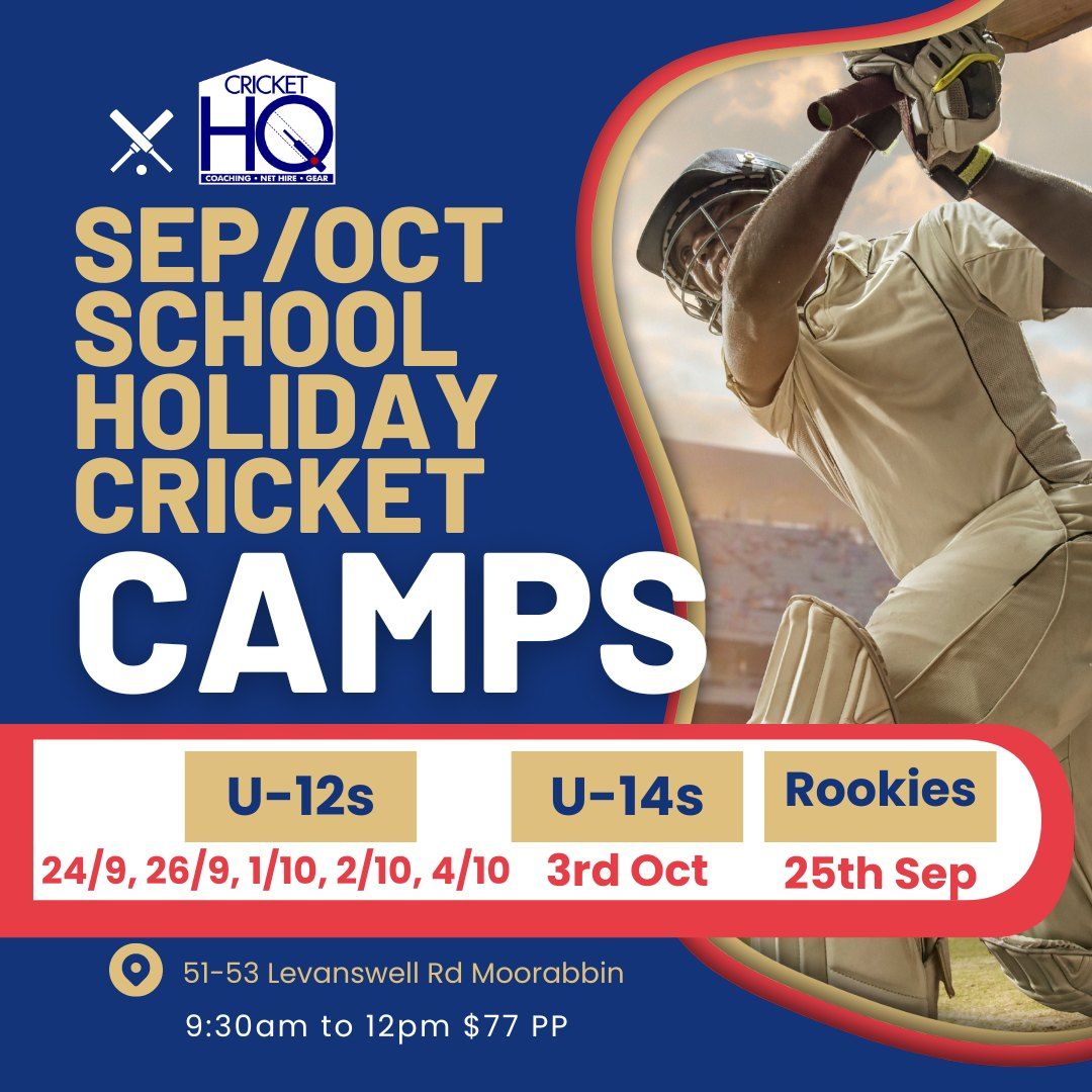 School Holiday Cricket Camp - U14s