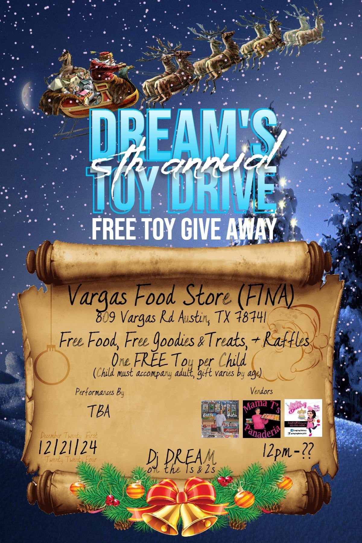 DREAMS 5TH ANNUAL TOY DRIVE\/FREE TOY GIVE AWAY 2024