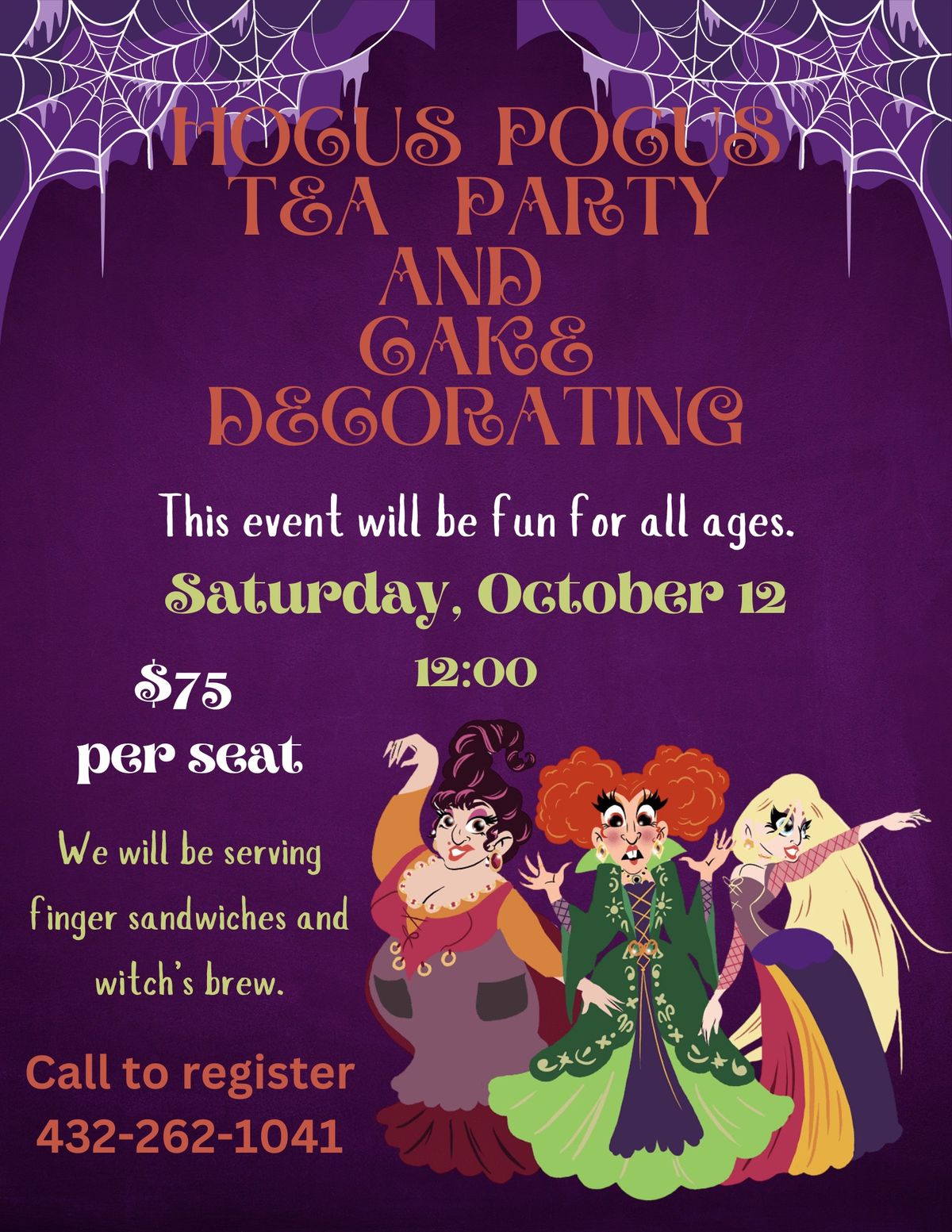 Hocus Pocus Tea and Cake Decorating