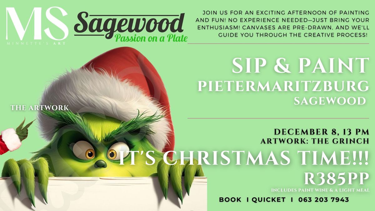 Sip & Paint - PMB - IT'S CHRISTMAS TIME!