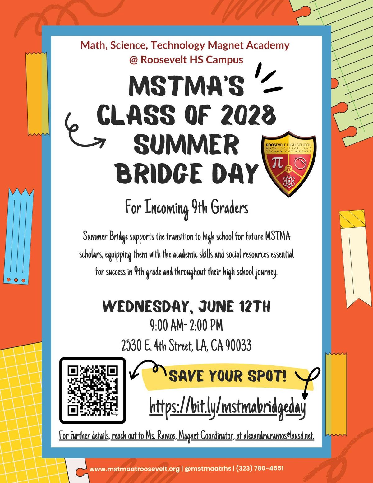 MSTMA Class of 2028 Summer Bridge Day