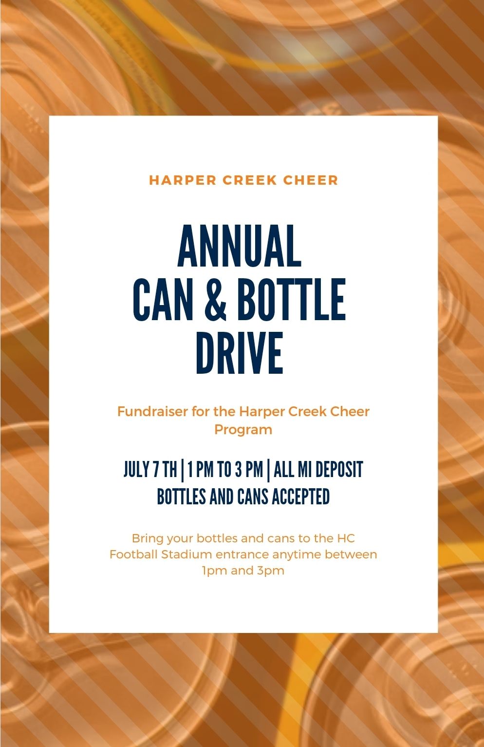 HC Cheer Can & Bottle Drive