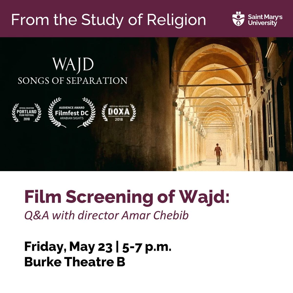 Film Screening and Director Q&A - Wajd: Songs of Separation