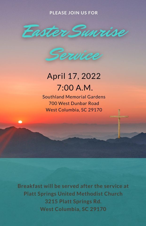 Easter Sunrise Service, Southland Memorial Gardens, Columbia, 17 April 2022