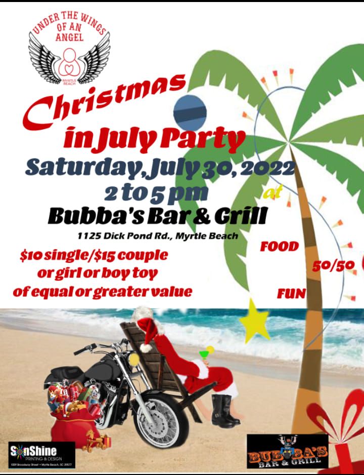 Under the Wings of an Angel annual Christmas in July, Bubba's Bar