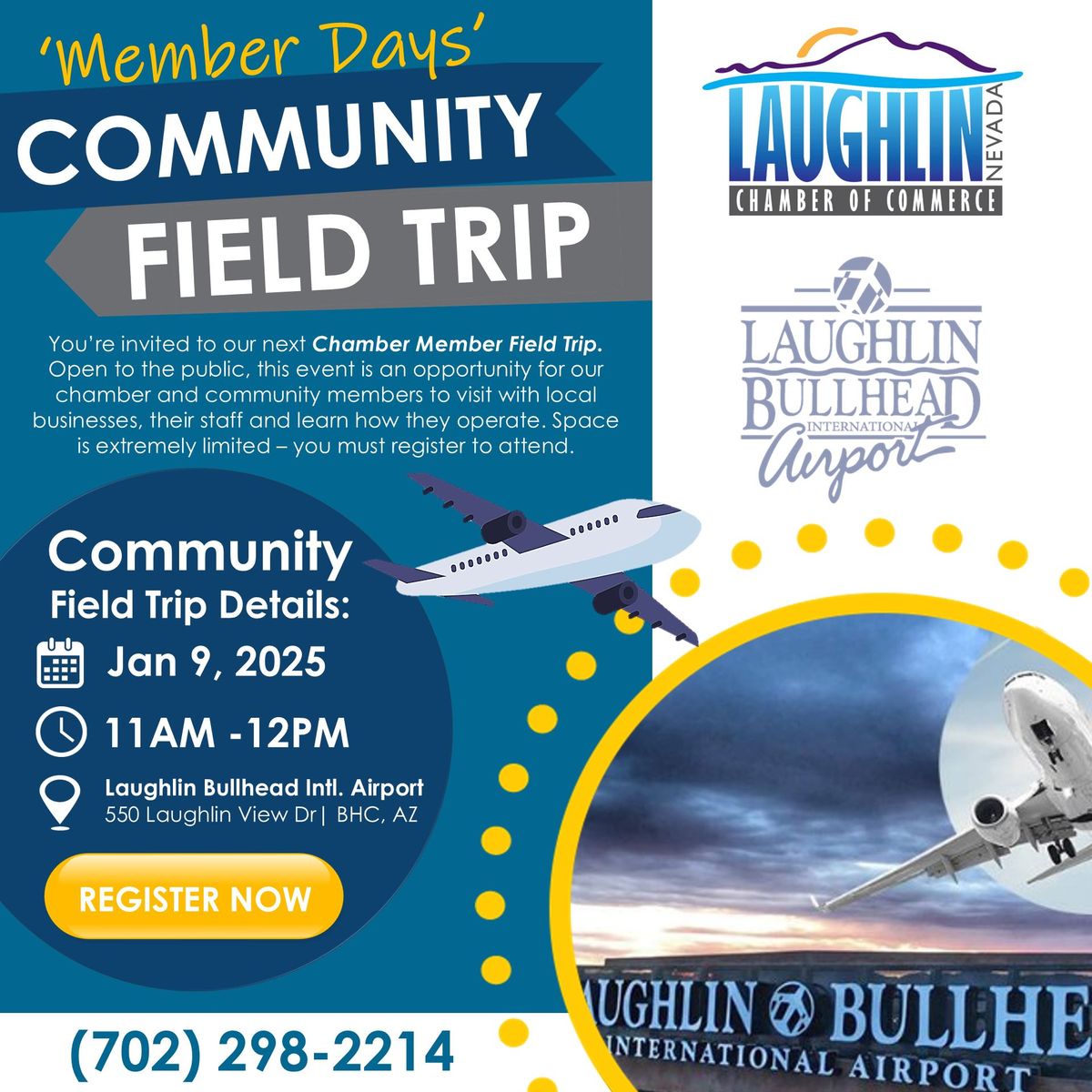 'Member Days' Community Field Trip: Laughlin Bullhead International Airport