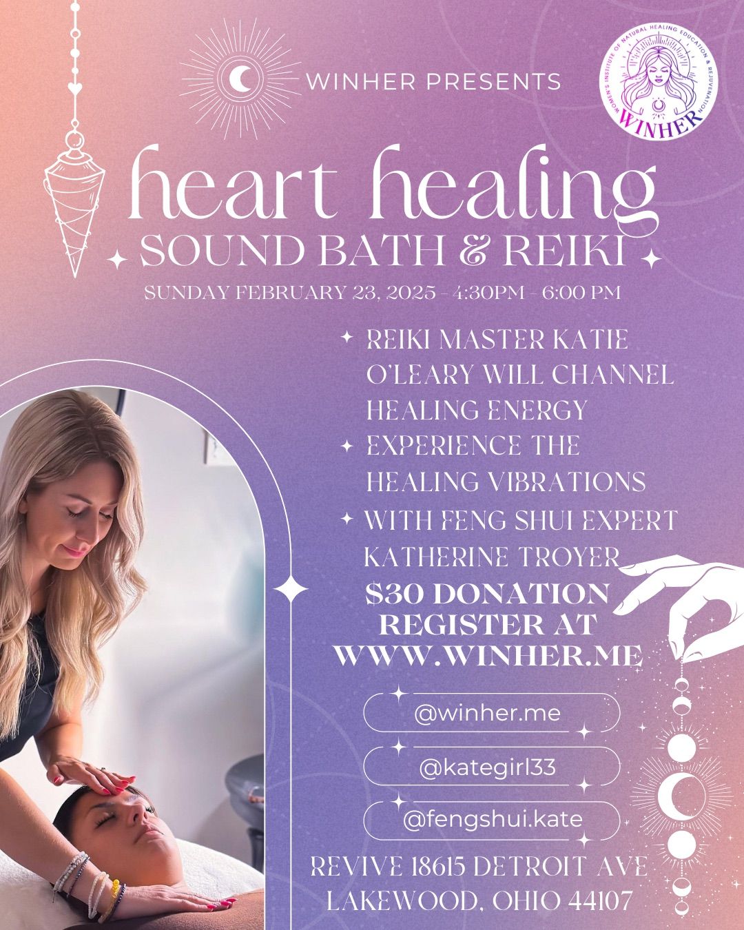 Heart Healing Sound Bath & Reiki with Reiki Master Katie O\u2019Leary