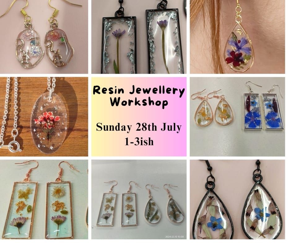 Resin Jewellery Workshop - Spotlight Creative Studio, Sunday 28th July 1:00-3ish