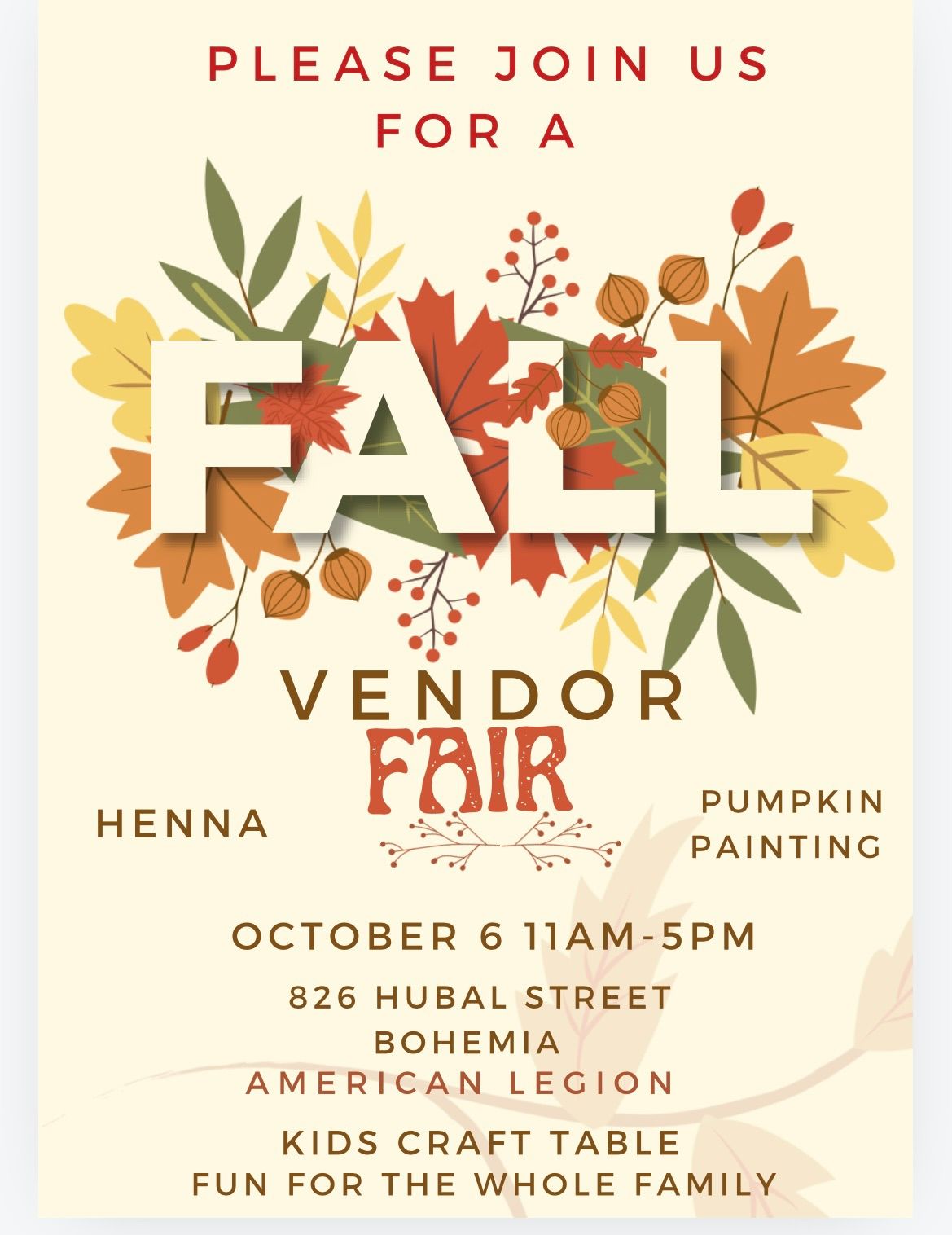 Fall Vendor Fair 