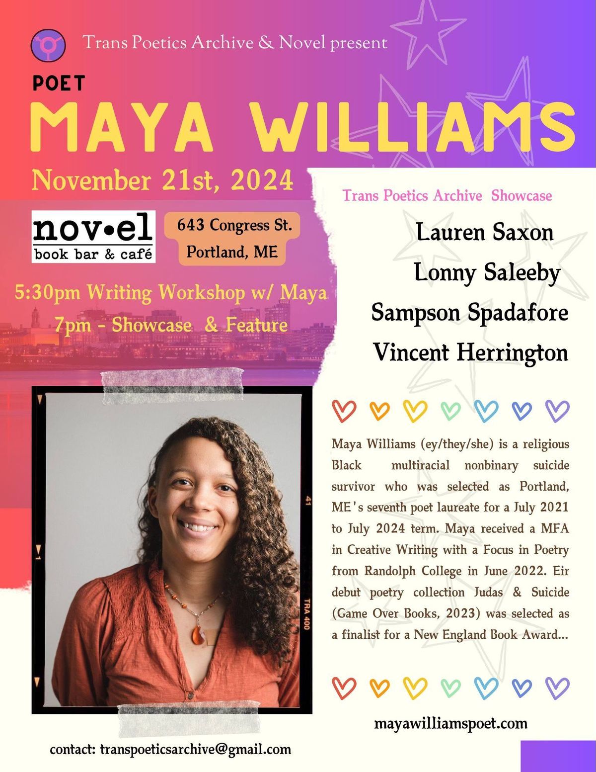 An Evening with Maya Williams & Friends