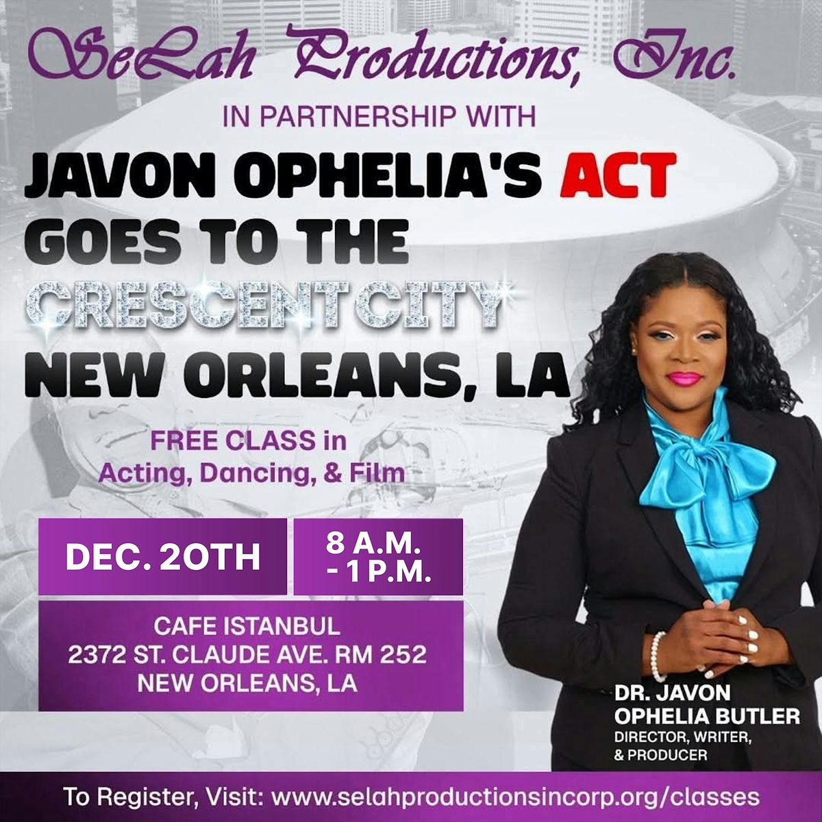 SELAH PRODUCTIONS, INC.'S PERFORMING ARTS PROGRAM IN NEW ORLEANS, LA.