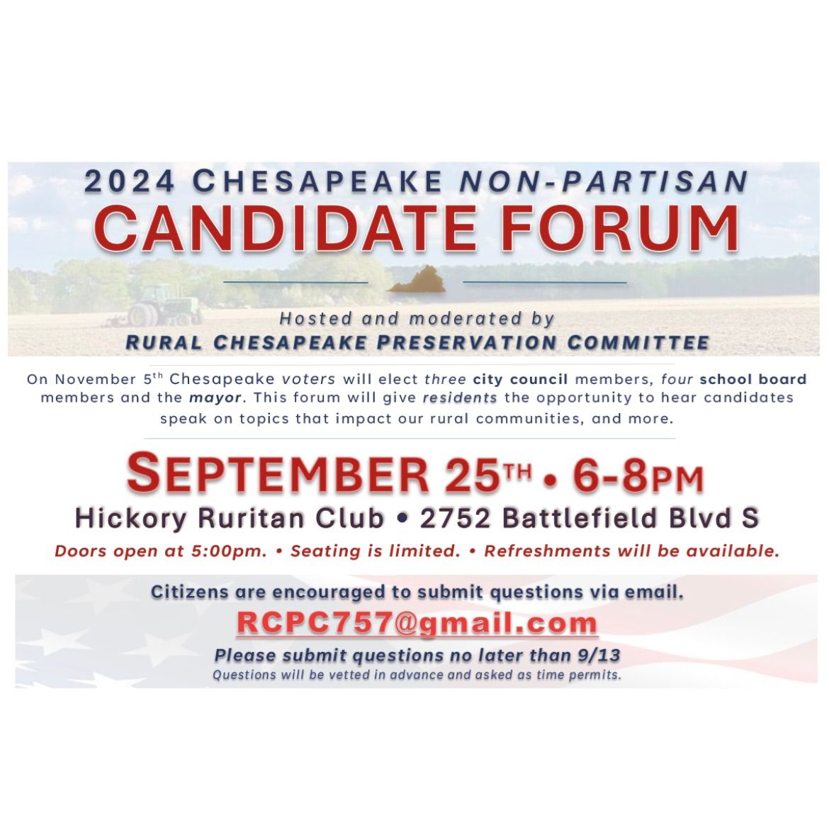 2024 Rural Chesapeake Candidate Forum\ud83c\uddfa\ud83c\uddf8