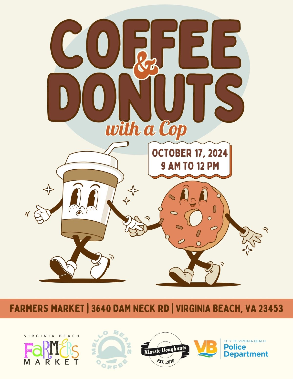 Coffee & Donuts with a Cop - #VBPD First Precinct at the Virginia Beach Farmers Market