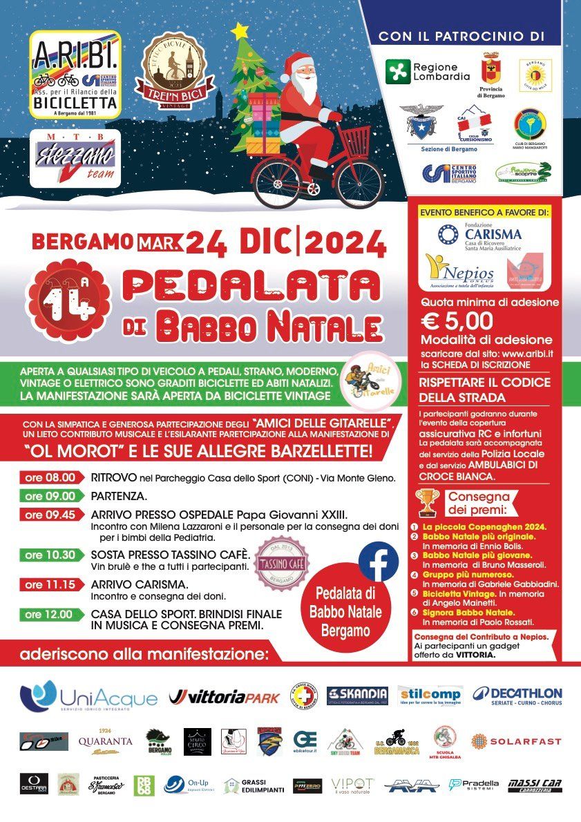 Pedalata di Babbo Natale 