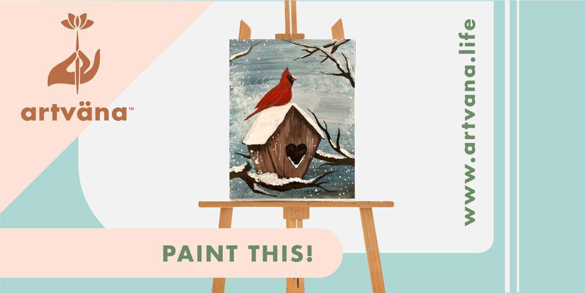 Artvana Winter Paint & Sip art class at Top Rung Brewing Lacey January 2026