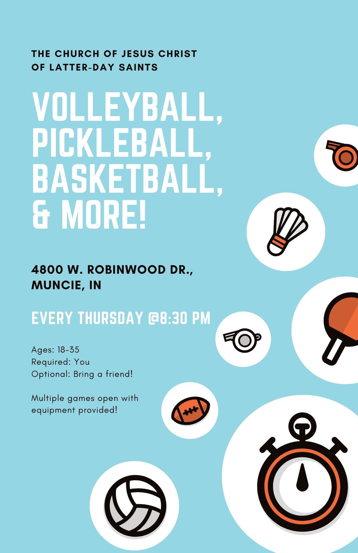 YSA weekly sports night