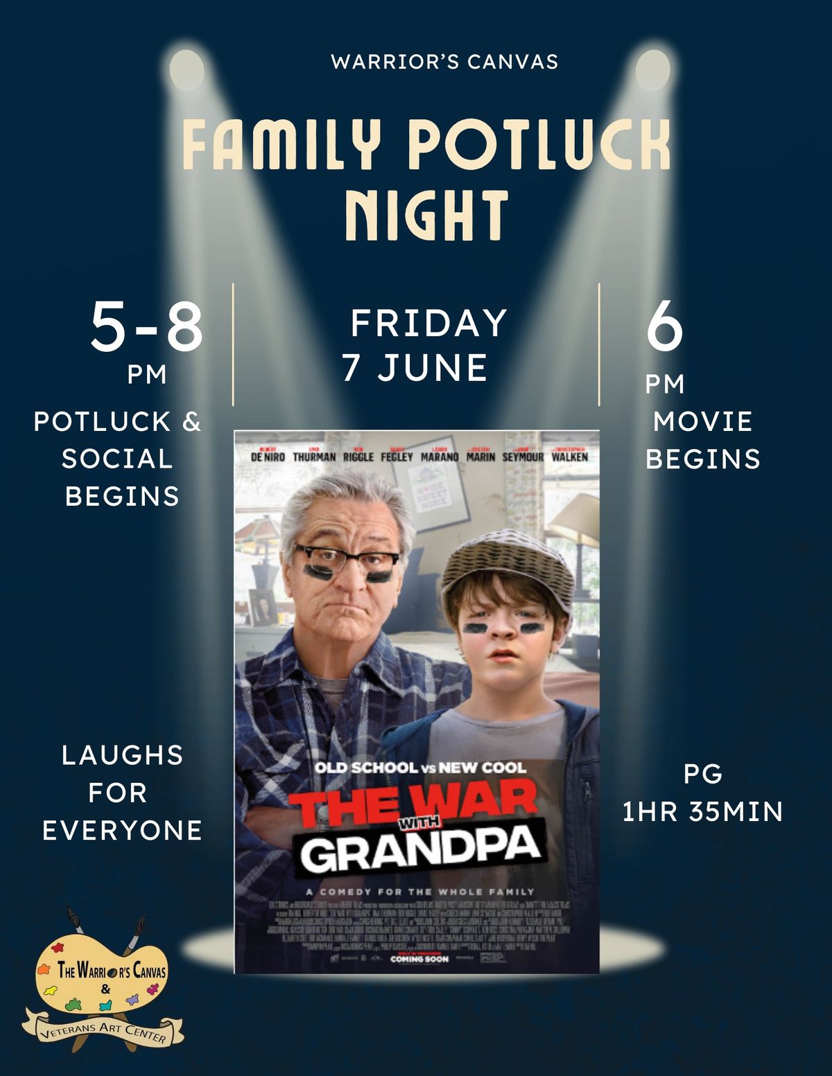 Family Movie & Potluck Night for Veterans, Families, & Supporters