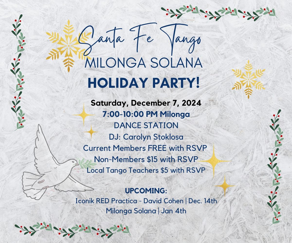 Milonga Solana - Holiday Party!