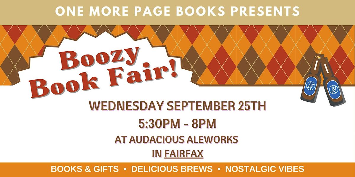 Boozy Adult Book Fair at Audacious Aleworks in Fairfax!