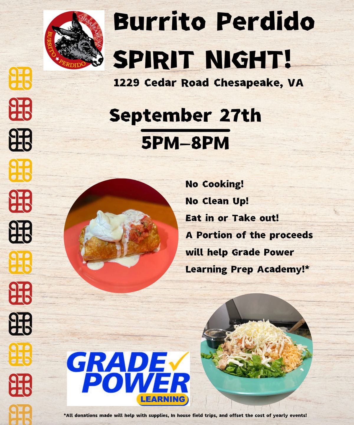 Burrito Perdido Spirit Night