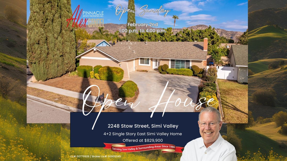 Open House Sunday in East Simi Valley