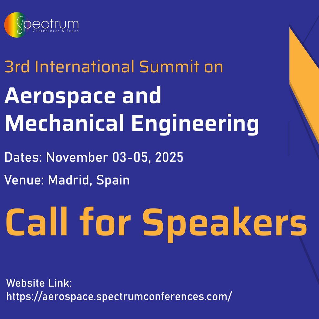 3rd International Summit on Aerospace and Mechanical Engineering