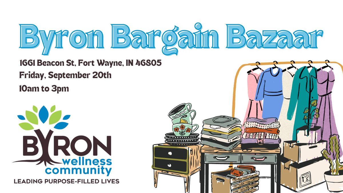 4th Annual Byron Bargain Bazaar & Bake Sale