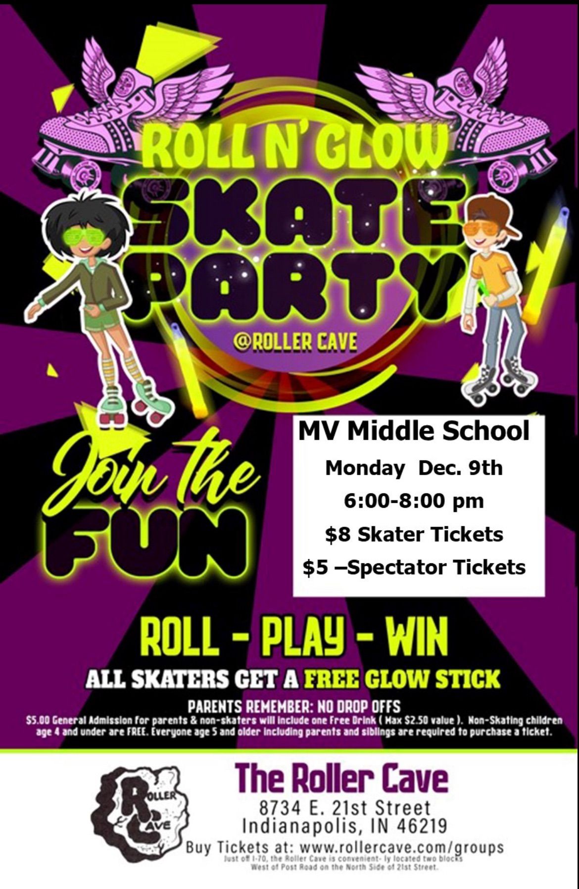 MVMS Roll & Glow Skate Party!