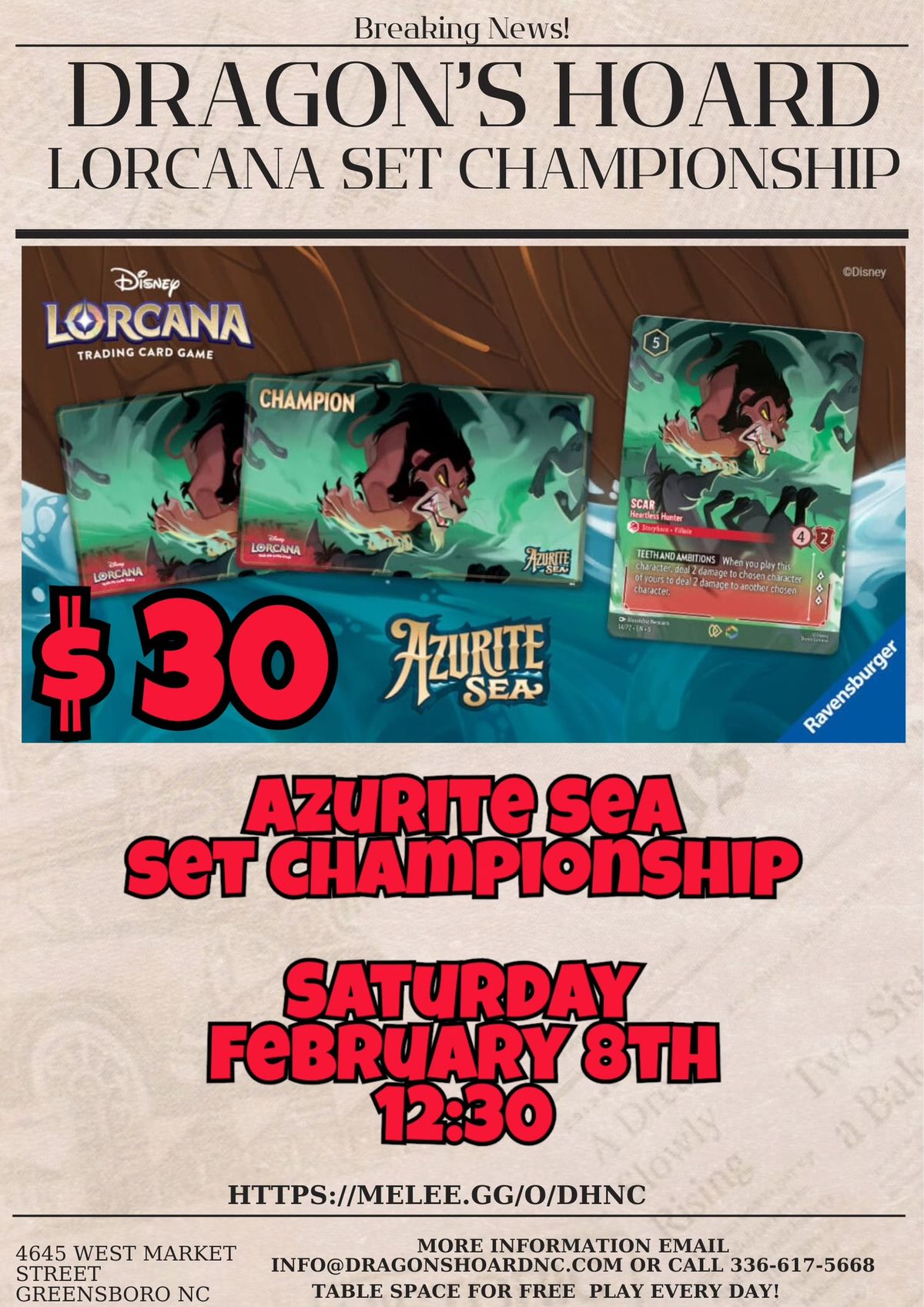 Azurite Sea Set Championship at Dragon's Hoard