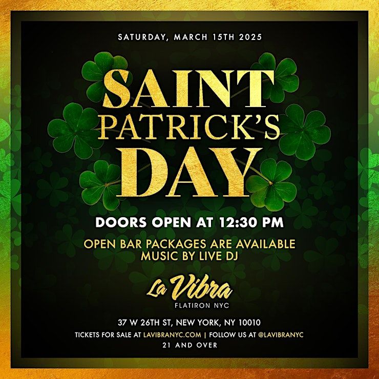 2025 St Patricks Party at La Vibra NYC, La Vibra NYC, New York, 15 ...