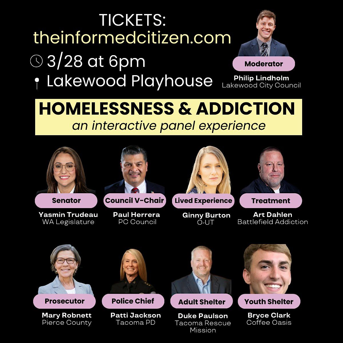 Informed Citizen Live! An Interactive Panel on Homelessness & Addiction