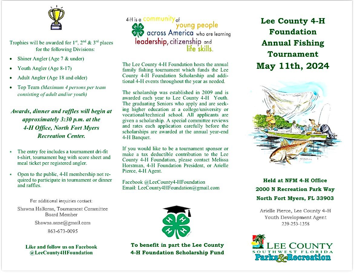 Lee County 4-H Foundation Annual Fishing Tournament 