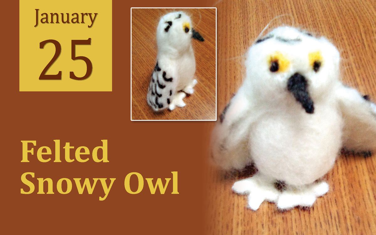 Felted Snowy Owl