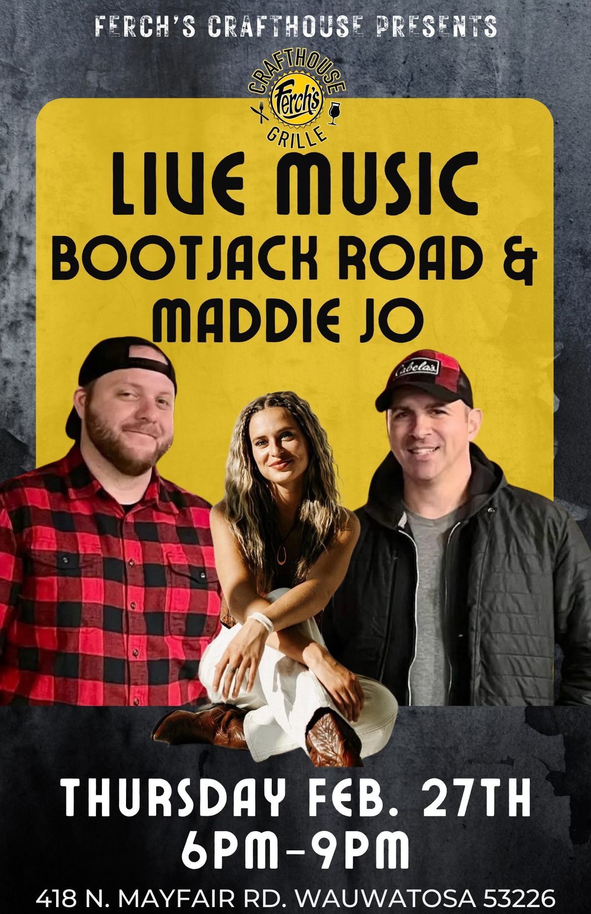 Live Music- Bootjack Road w\/ Maddie Jo