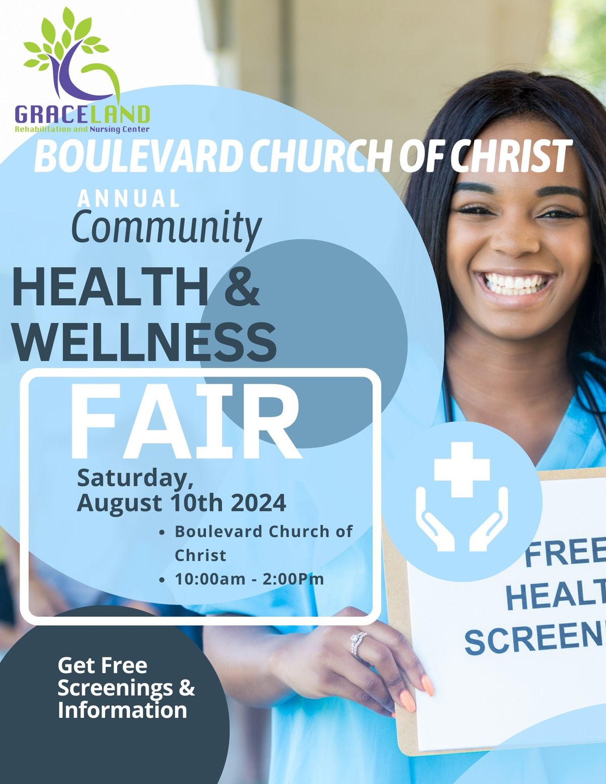Graceland Rehab & Nursing Cntr. Community Event In Partnership W\/ Blvd Church Of Christ Health Fair