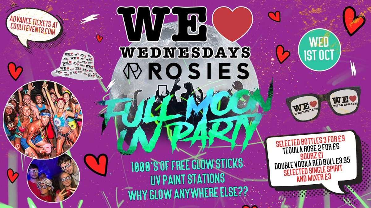 WE LOVE \u2764\ufe0f WEDNESDAYS : FULL MOON PARTY \ud83e\udea9\ud83c\udf13 PRE FRESHERS WARM UP \ud83d\udd25